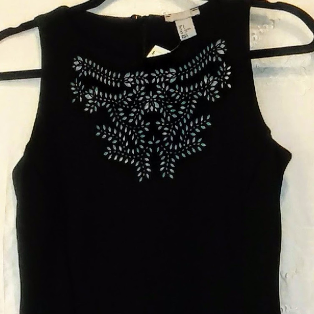 H&M Sheath Sleeveless Little Black Dress Cutout Design NWT - Picture 8 of 10